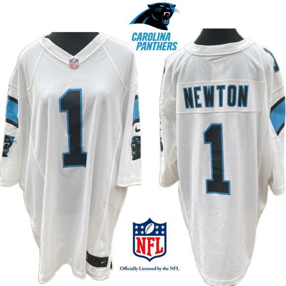 Authentic CAM NEWTON #1 white On Field Nike CAROLINA PANTHERS NFL Jersey XXL
